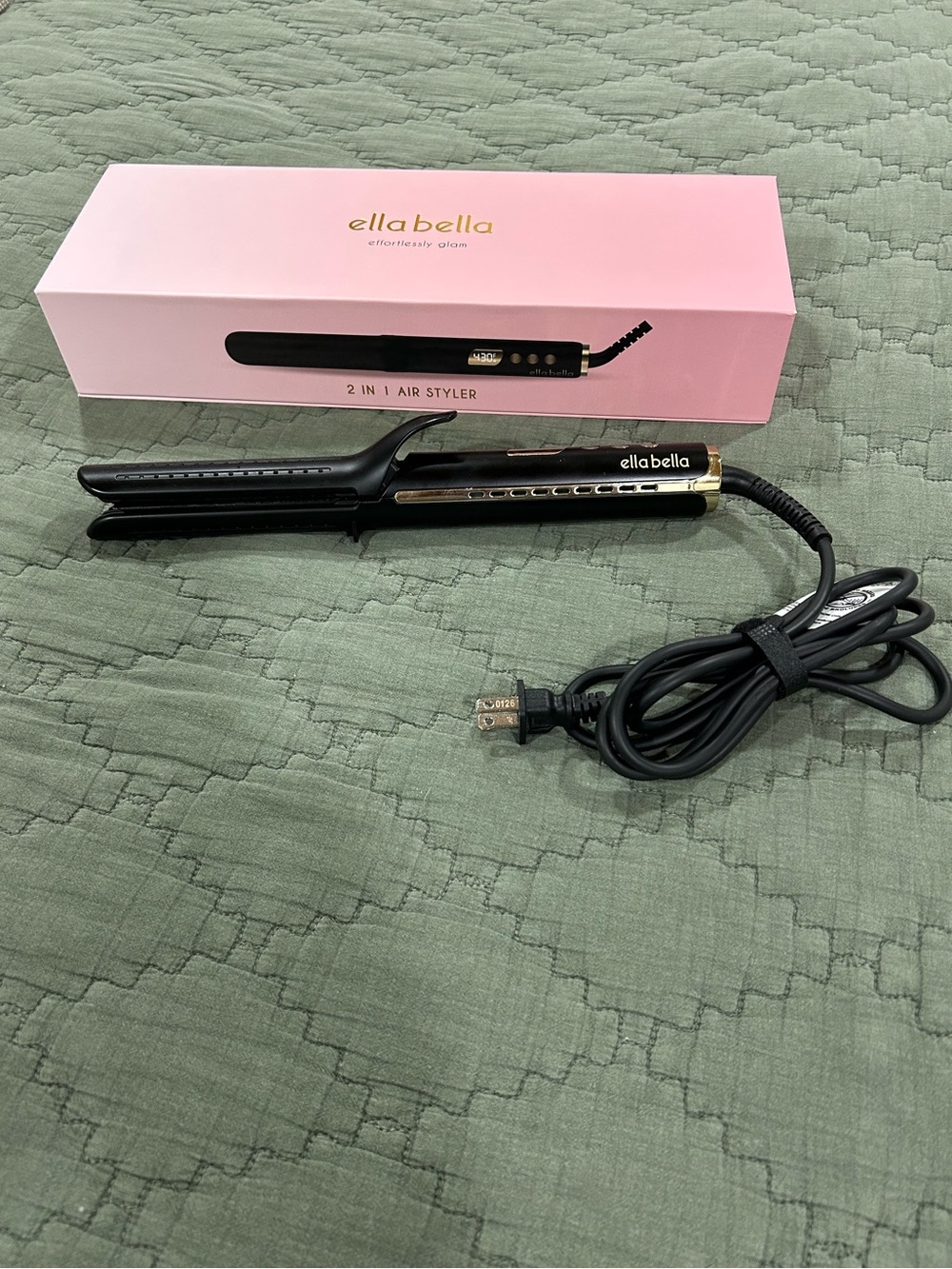 Black Ella Bella 2-in-1 Air Styler Hair Straightener